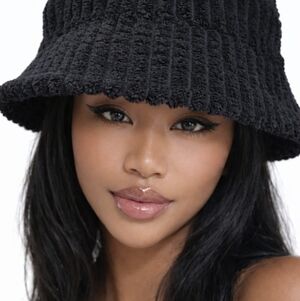 Nwt Wild Fable Black Wide Wale Corduroy Bucket Hat Adjustable Lightweight